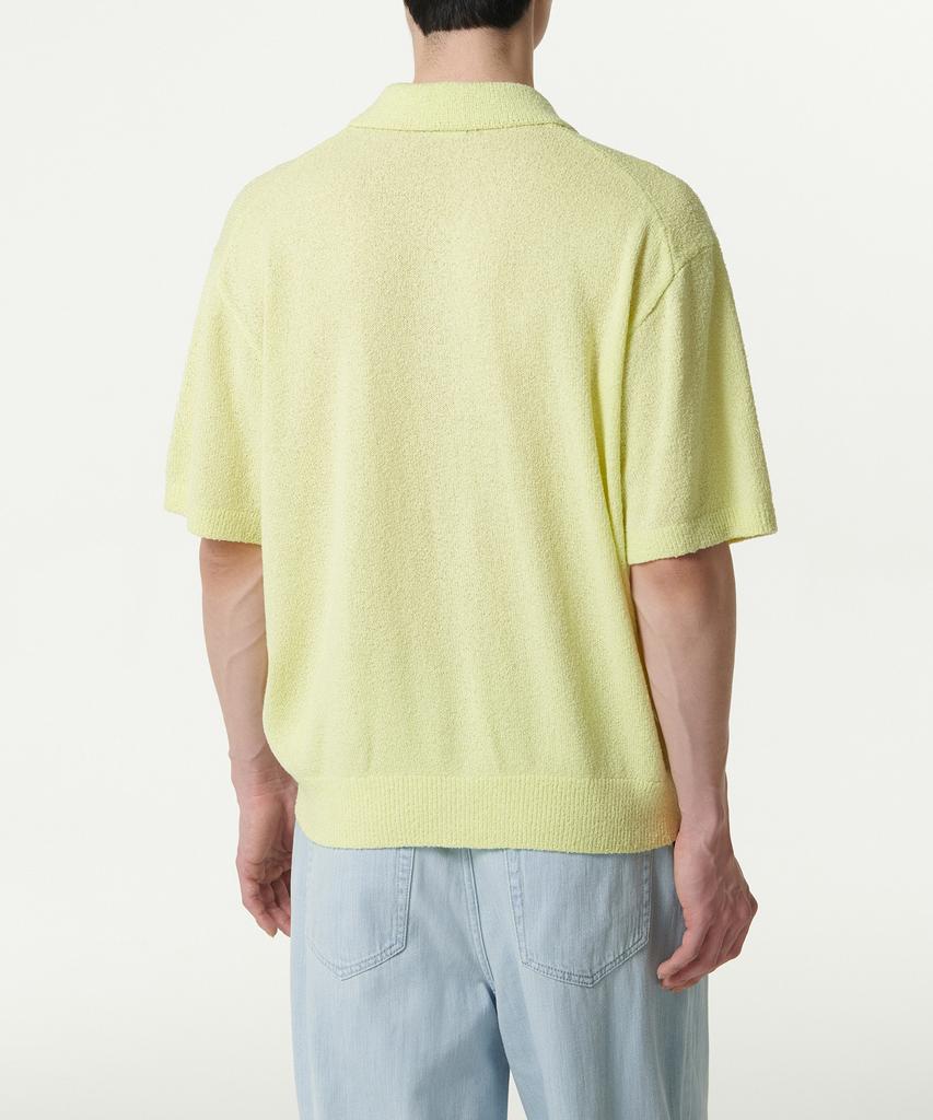 Musinsa Standard Boucle Collared Short Sleeve Cardigan [Lemon]