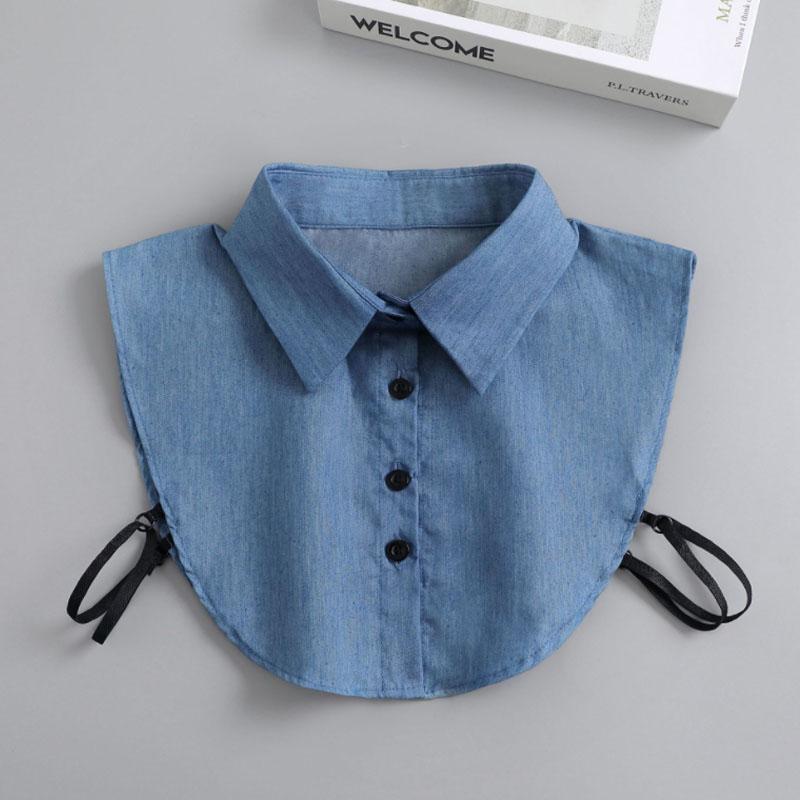 Fashionable Cotton Lace False Collar Shirt, Women's Detachable Collar Shirt, False Tie, Lapel Shirt Top