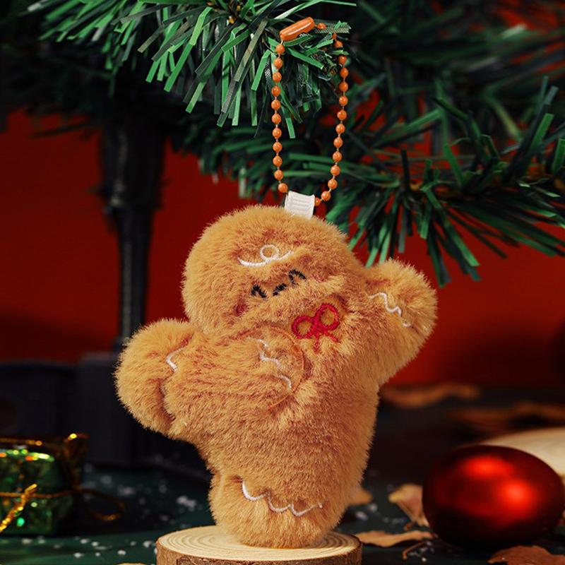 Рождественские плюшевые венки Санта-Клауса, снеговики, чулки, олени, украшения для елки, маленькие куклы as the picture