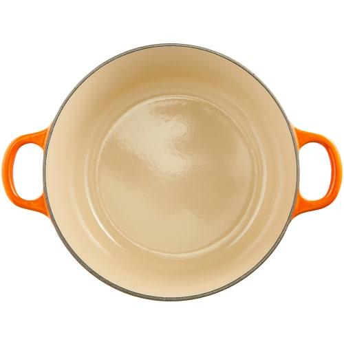 Le Creuset Cocotte Ronde, 22 cm, Orange, Cast Iron Enamel Pot with Recipe Book (Includes .co.jp Exclusive) - Gas, Induction, Oven, and Dishwasher Safe
