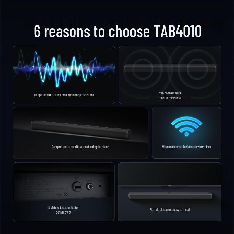 Philips TAB4010/93 2.0kanálový soundbar