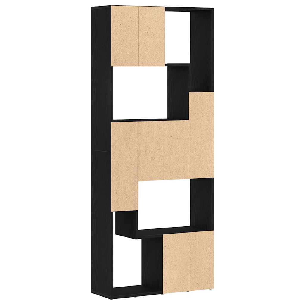 Bookshelf Black Oak Look 67 x 24 x 161 cm Engineered Wood