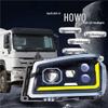 HOWO 380/336 Headlight Assembly: Super Bright LED Multi-Lens Matrix Upgrade