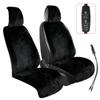 Long Haired Heated Car Seat Cushion Car Seat Cover Winter Heating Seat Cover 12-24V Universal for Car Truck Office Chair 2025