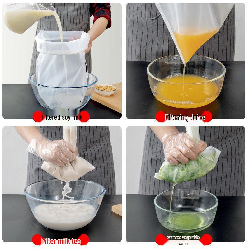 Ultra-Fine Mesh Filter Bag for Soy Milk, Juice, Coffee, Wine, and Food Residue