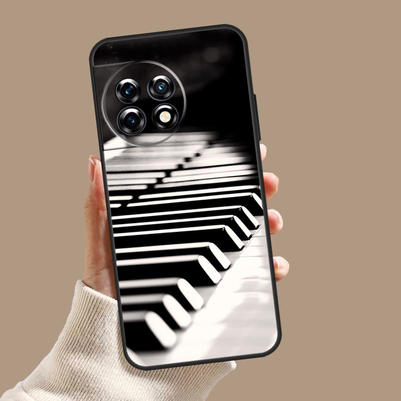 Piano Keys Musical Case For OnePlus 11 12 9 10 Pro 10R 12R 8T 10T OnePlus Nord N30 N20 N10 CE 3 2 Lite Cover