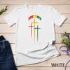 Juneteenth Cross Christian Black African Jesus Melanin 1865 Unisex T-shirt
