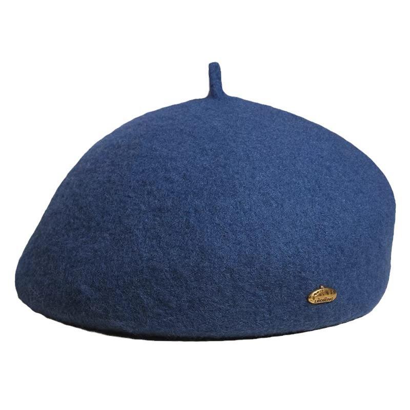 New Wool Beret Women's Big Head Circumference Showing A Small and Fashionable Korean Version Fashionable and Versatile Painter's Hat