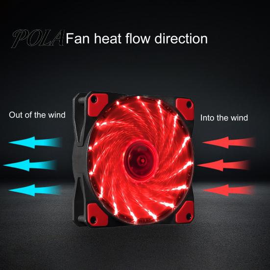 Case Fan 15 LED Lights Hydraulic Bearing Long Service Computer Life Silent 3Pin 4Pin