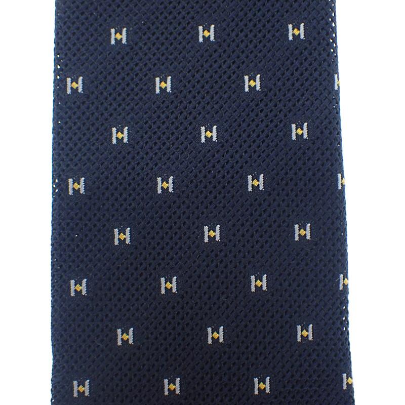 HERMES  H153821T-07  Tie Navy/Marin Silk Mens