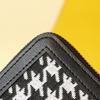 Women Houndstooth Wallet Pu Leather Multi-functional Multi-card Slot Zipper Coin Purse