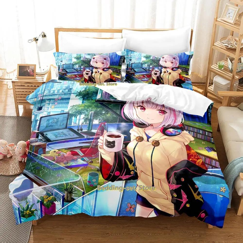 Book Girl Anime Bedding Set Single Twin Full Queen King Size Bed Set Adult Kid Bedroom Duvetcover Sets Anime Parure De Lit Bed