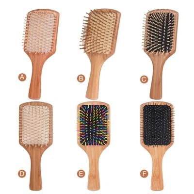 Spazzola per Capelli Premium in Legno di Bambù Migliora la Crescita dei Capelli Spazzola per Capelli in Legno Previene la Caduta dei Capelli Pettine Massaggiante Pettine per Capelli D30