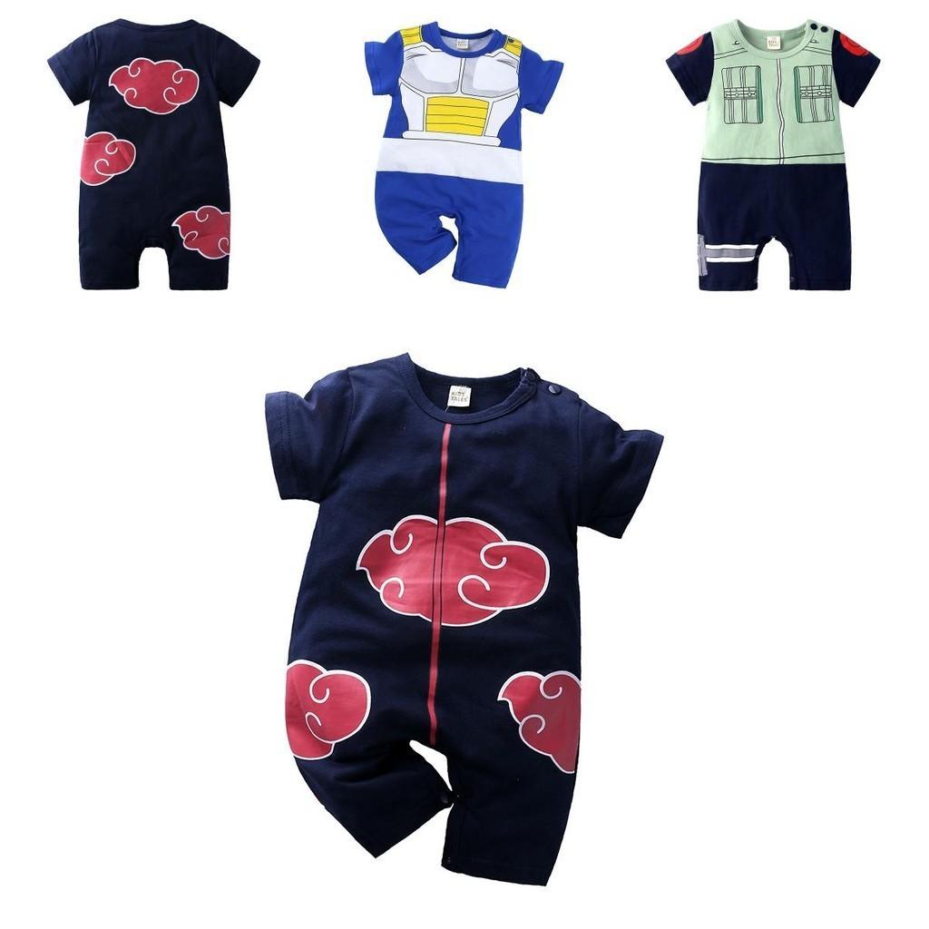 Adorabile Tutina per Bebè con Design di Dragon Ball Naruto Luffy per un Elegante Look Estivo