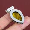 Faceted Lemon Topaz Gemstone Pendant Beautiful Vintage Pendant 925 Sterling Silver Pendant Handmade Jewelry Anniversary Gifts Decent Pendant