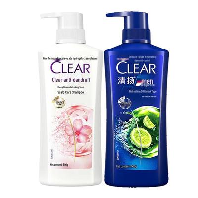 Clear Men's Oil Control & Cherry Blossom Shampoo Twin Pack