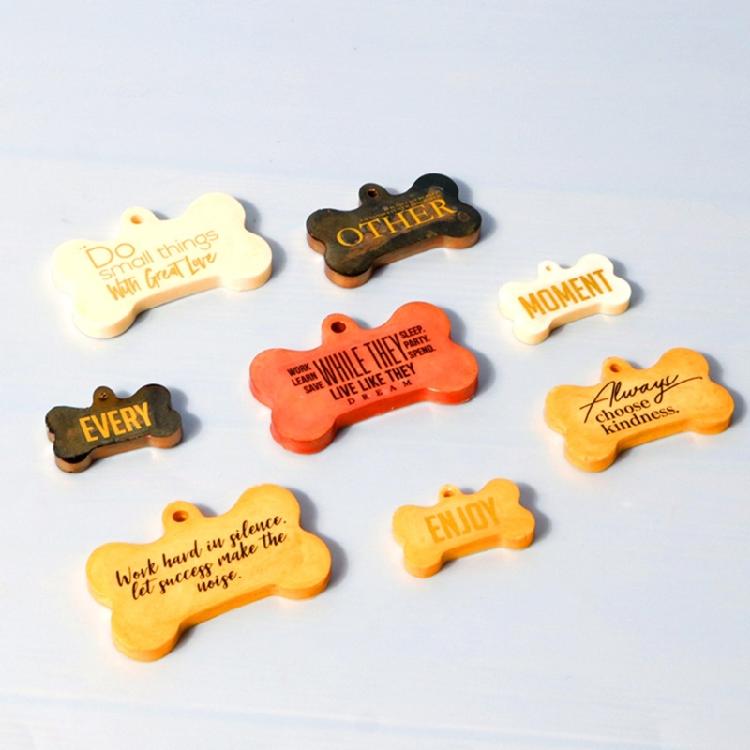 Clear 3-link Dog Bone Label Keychain Silicone Mold for Valentines Gift Craft Handmade Key Chain Accessories Mould