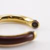HERMES Bangle vintage Brown Plated Gold/leather 36.3g Women Used