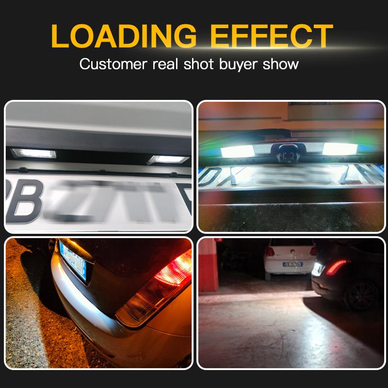 2PCS #1307272070 Led License Number Plate Lights White For Citroen Jumper Fiat Ducato Peugeot Boxer Bus Kasten Car Accessories