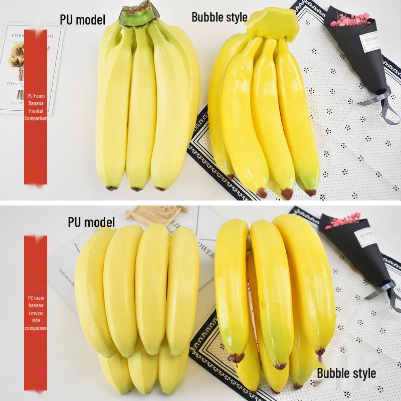 Plastic PU Banana Model for Display and Teaching Props