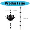 Flower Rain Chain for Gutters with Adapter Flower Rain Chain Cups Gutter Downspout Water Home Display Adjustable