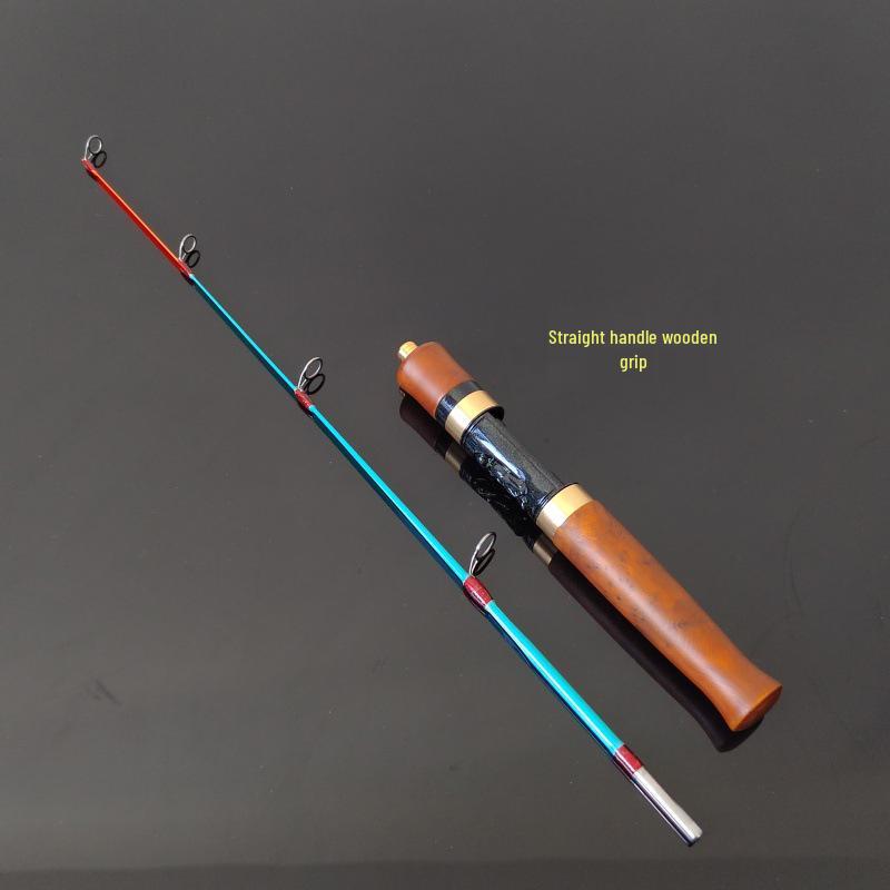 Telescopic Ice Fishing Rod & Reel: Short Solid Tip for Winter Fishing