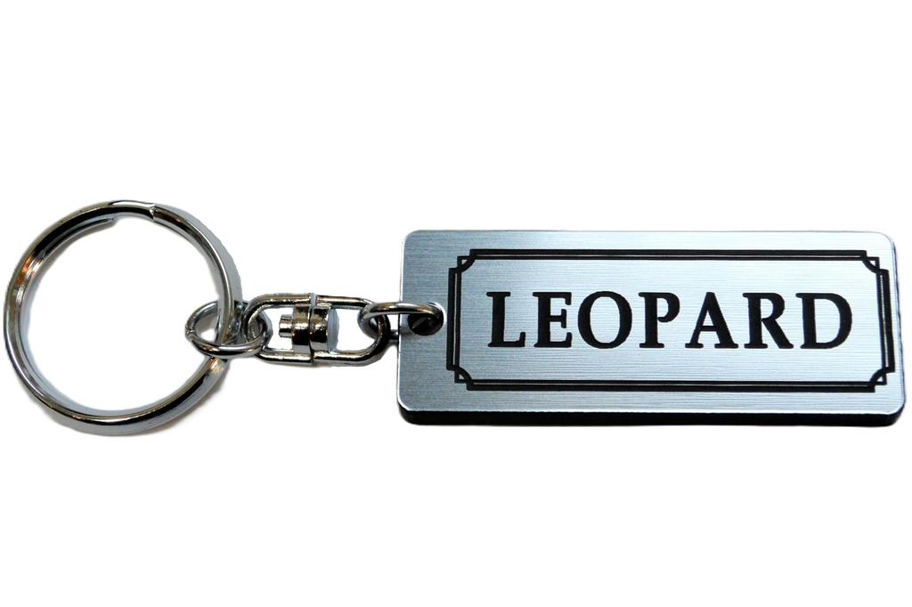 Leopard Double Ring Acrylic Original Keychain F30 F31 Custom Parts A-490-2 Silver/Black