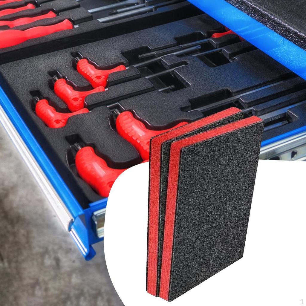 2 Pieces Tool Box Foam Packing Padding Protection Practical Cuttable Inserts for Cases