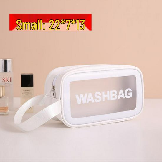 Large Capacity Transparent PU Travel Makeup Bag – Customizable Logo
