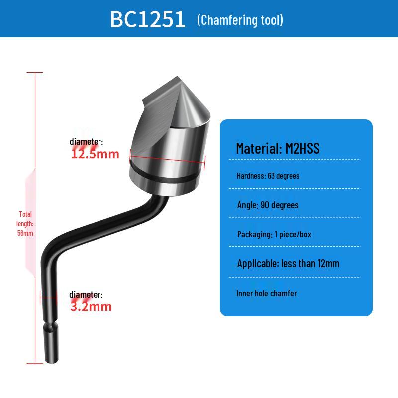 Stainless Steel and Copper Deburring Chamfering Tool for Inner Holes