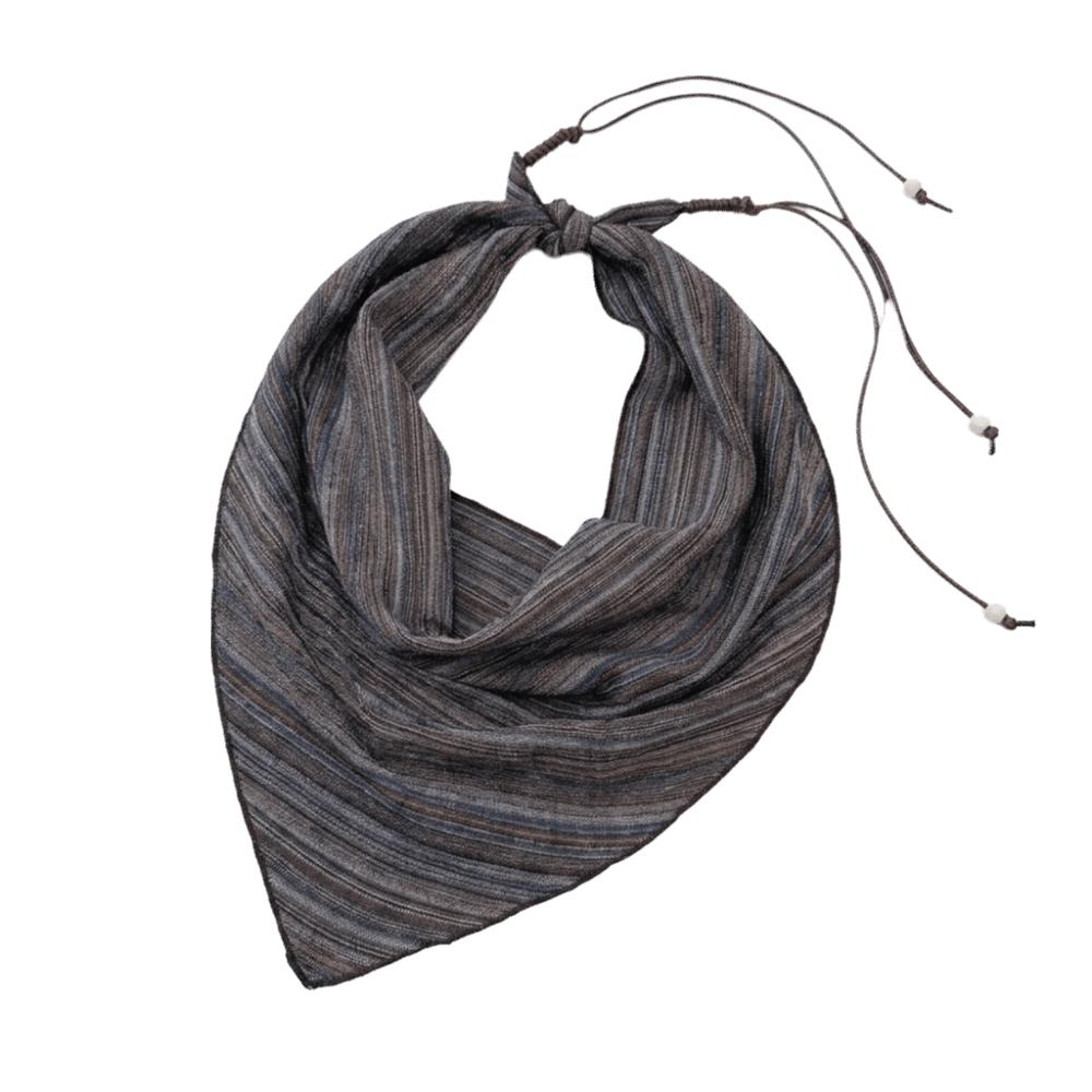 Versatile Striped Cotton Headscarf Lightweight Soft Waist Wrap Skirt Ethnic Style Breathable Triangle Scarf Cover up