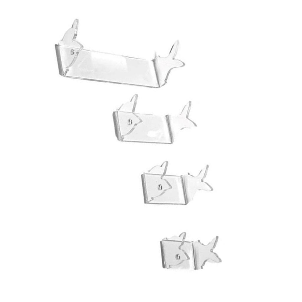 4Pcs Acrylic Fishing Lure Display Stands Clear Fishing Lures Easels for Baits Lure Display Fishing Lures Set Accessories