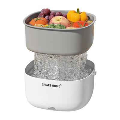 Ultrasonic Fruit Cleaner Device with Handle Vegetable Cleaner Electric Food Purifier Vegetables Cleaning Basket for Kitchen