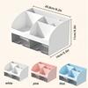 6Compartment Desktop Organizer 2Drawers Plastic Cosmetic Pencil Storage Holder School Office Daily Stationery Supplies Storage