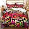 3D Print Graffiti Hip Hop Street Culture Bedding Set Single Twin Double Queen King Cal King Size Bed Linen Set