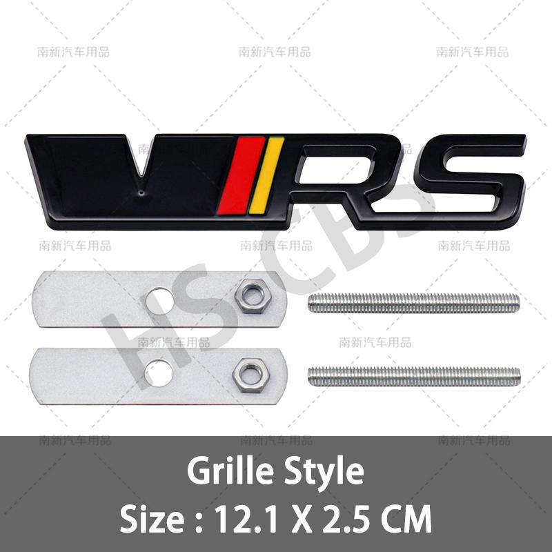 Metal 3D VRS Badge Car Front Grill Emblem VRS Rear Trunk JGHJ6 Decal Stickers For Fabia Octavia Rapid Superb Yeti Karoq Vision Kodiaq