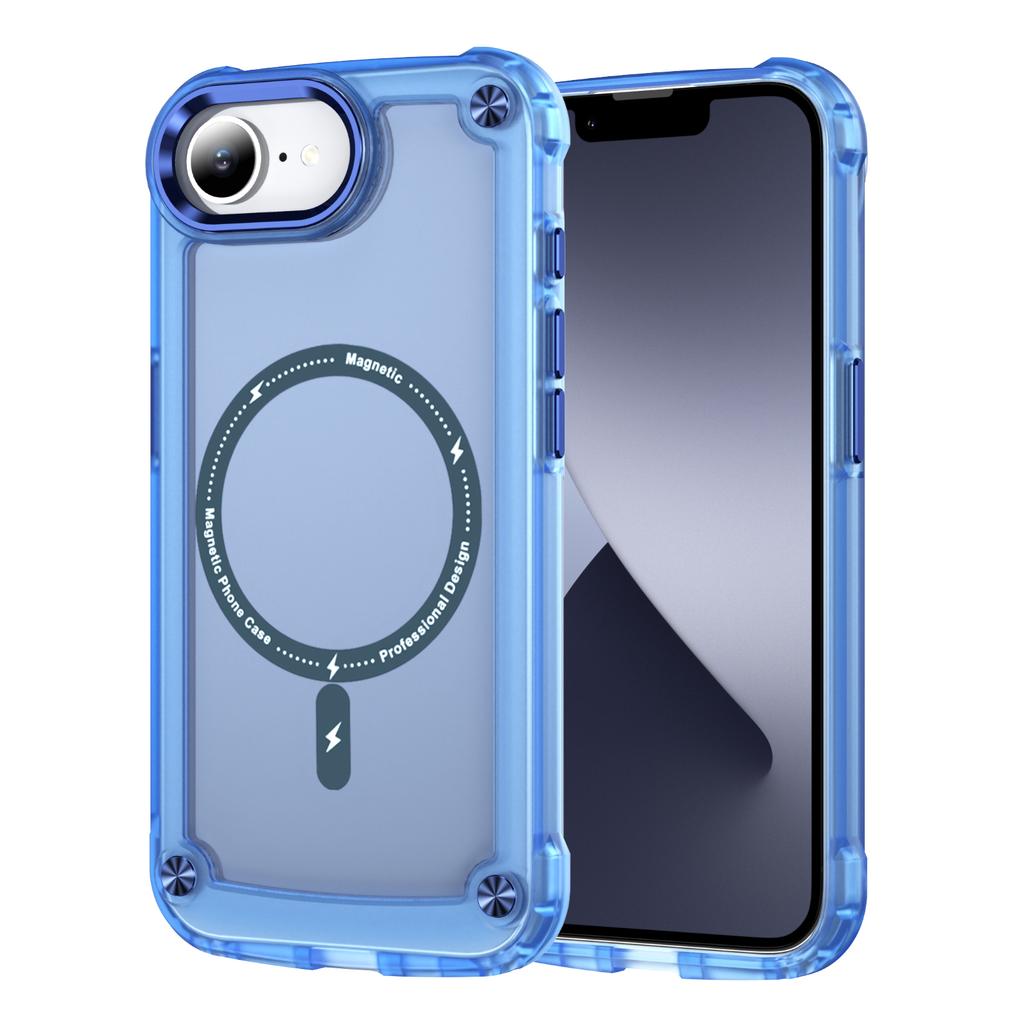 For iPhone 16e Case Magnetic Skin Touch TPU+PC Phone Cover