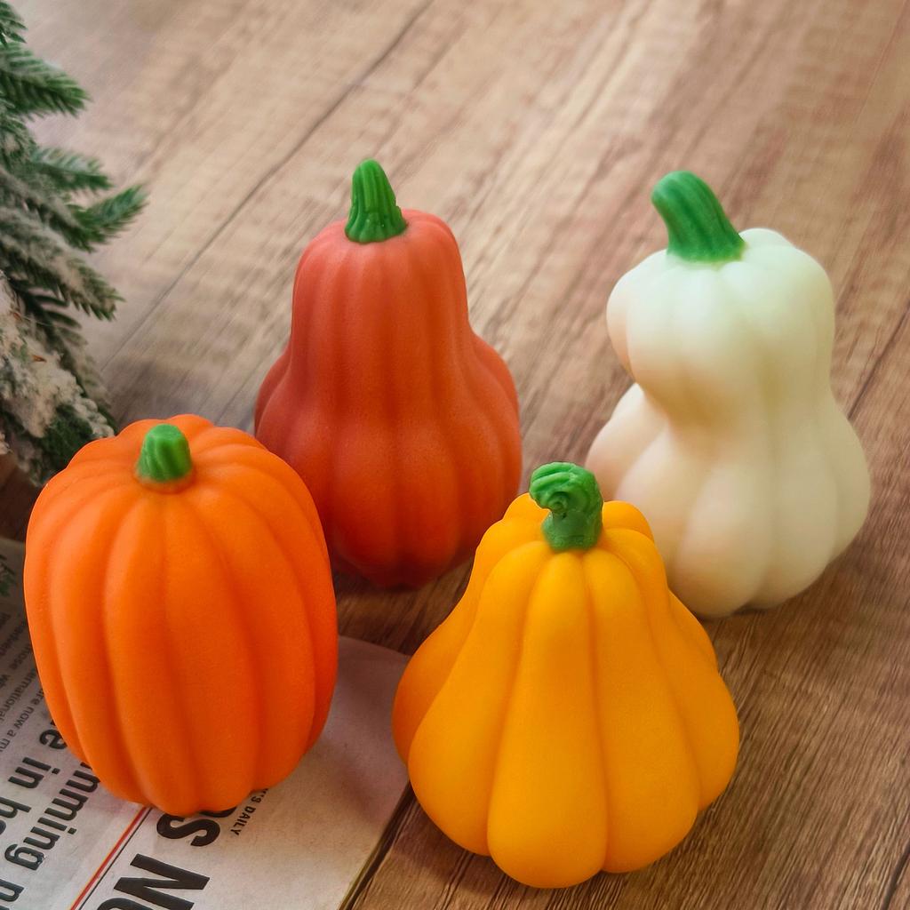 3D Halloween Pumpkin Silicone Candle Mold DIY Aroma Plaster Resin Mould Halloween Pumpkin Candle Decoration Making Supplies