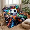Soccer Ball Breaking Through Wall Theme blanket Lightweight Warm Flannel Blanket Decorative Throw Blanket for Home Decoration