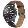 Black Vegan Leather Watch Band With Silver Buckle For Samsung Galaxy Watch3 41mm, Adjustable Replacement Wrist Strap