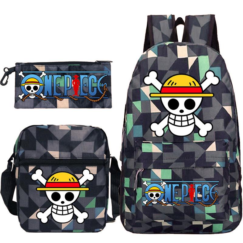 School Bag Large Capacity, Junior High School Students, Primary School Students, School Bag Three-Piece Set, Backpack, Messenger Bag, Stationery Bag
