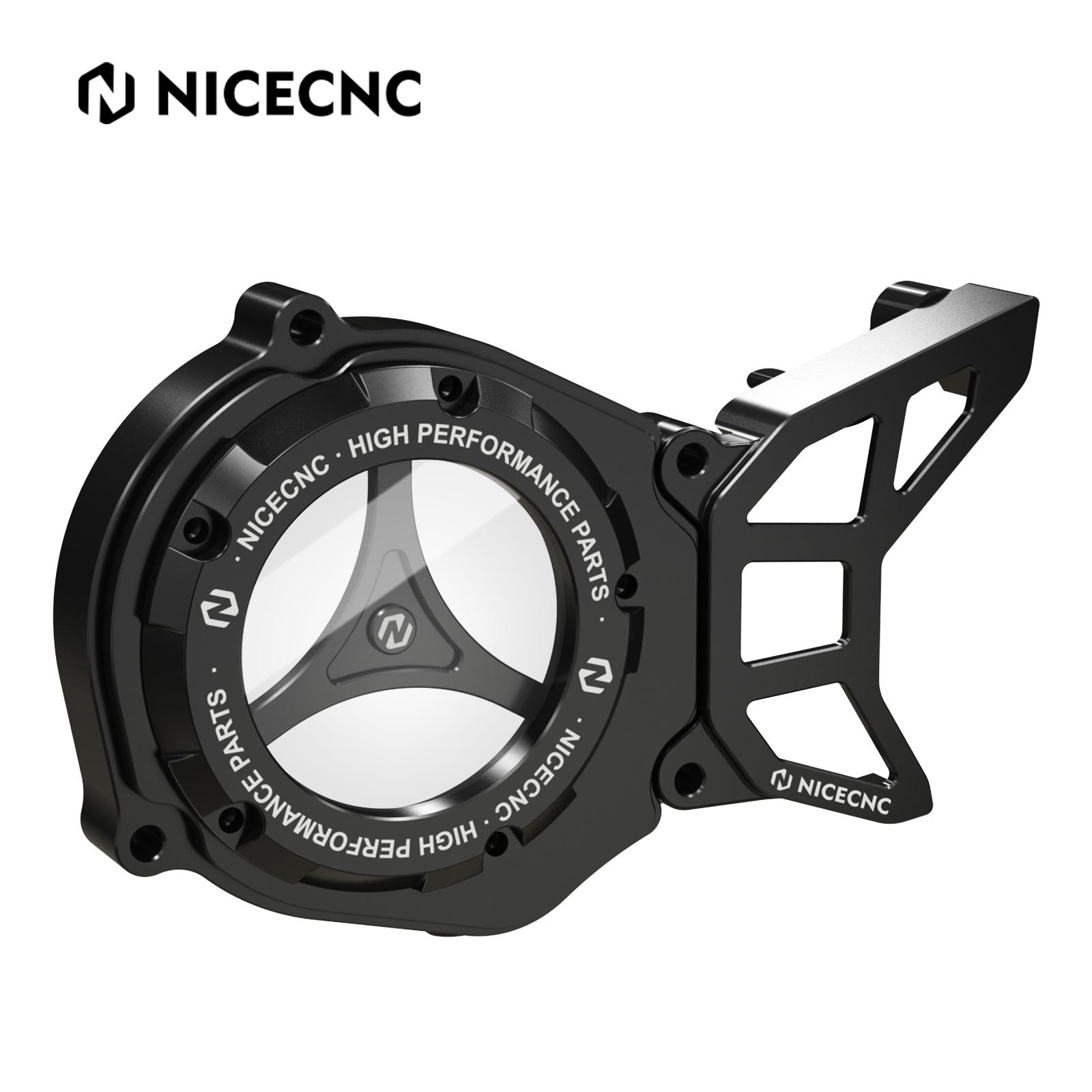 NICECNC For Yamaha YZ65 2018-2023 YZ85 2002-2023 YZ80 1993-2001 Motorcycle Transparent Ignition Cover & Sprocket Guard Kit чёрный