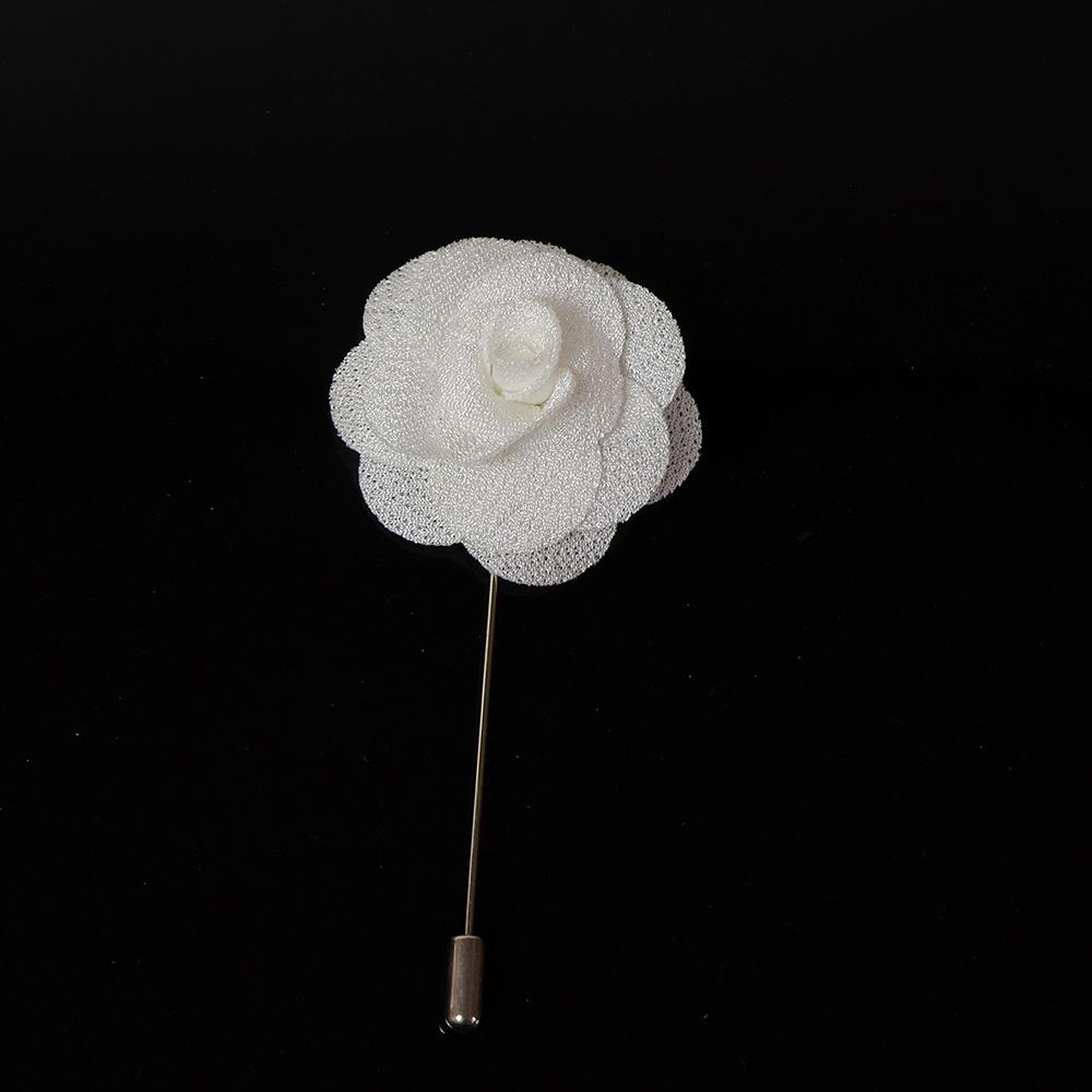 Colorful 4cm Rose Flower Brooches Red Pink Fabric Women Men Coat Pins Groom Wedding Party Breastpin Simple Suit Accessory Gift