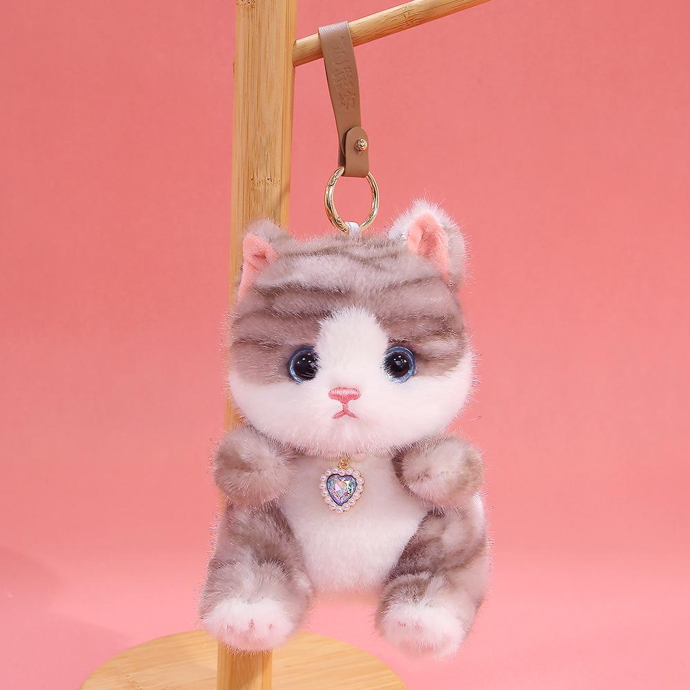 Calico Cat Plush Doll Keychain - Cute & Comforting Birthday Gift
