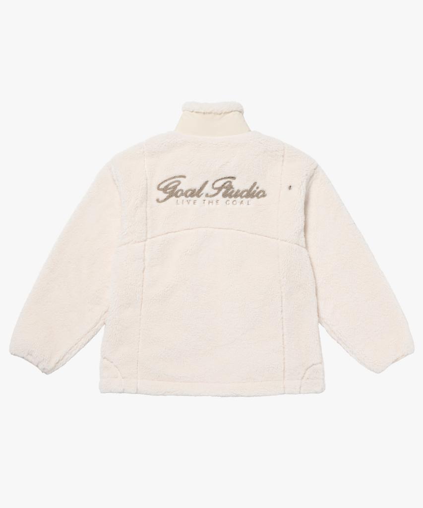 Goalstudio Stadium Stitch Fleece Jacket-Cream