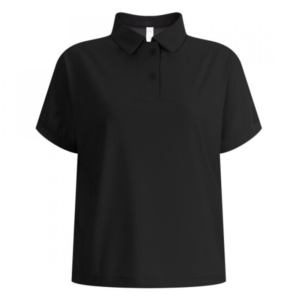 Shop Women S Collar Neck Golf ShorT Sleeve T ShirT Black Lb wSh 419
