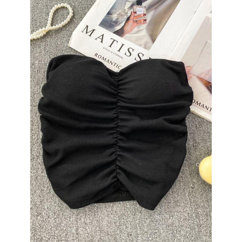 Pure Sweet Sexy Sexy Short Chest-Wrapped Vest Women's Outerwear Stylish Silm Bottoming Sleeveless Tube Top Tops