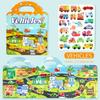 Reusable Sticker Book for Kids Vehicles Truck Multi-Theme Bubble Sticker Jelly Stickers Educational Learning Toys for Children