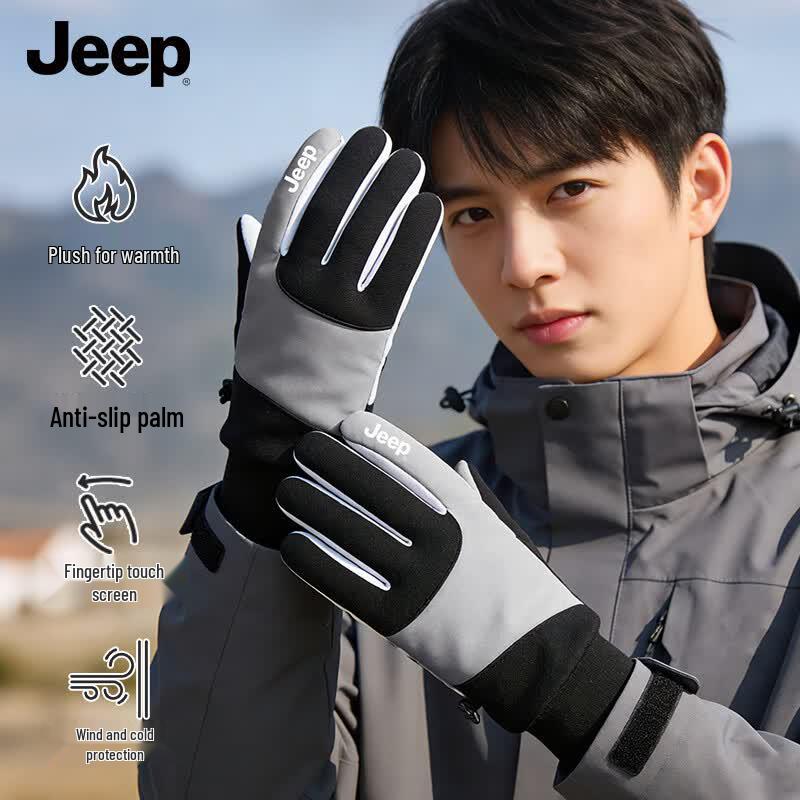 JEEP Men s Winter Warm Touchscreen Cycling Gloves One Size