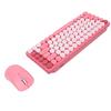 Wireless Bluetooth Keyboard and Mouse Combo 2.4G Dual Mode 85 Key Round Keycaps Keyboard Support for Windows